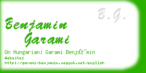 benjamin garami business card